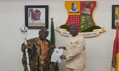 Makinde with New Alaafin Owoade