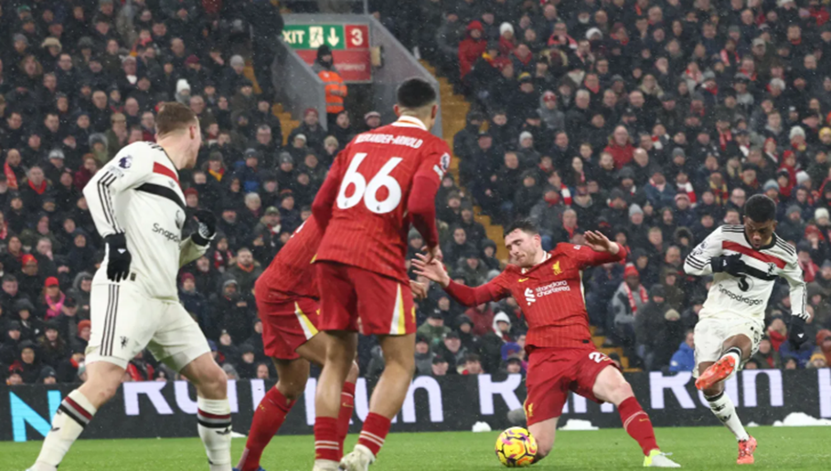 Amad's Late Goal Denied Liverpool Full Points at Anfield Thriller. 2 image 9