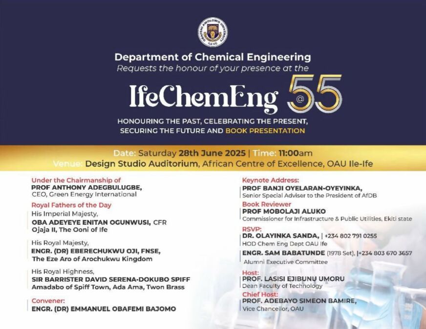 OAU Chemical Engineering Department at 55 2 image