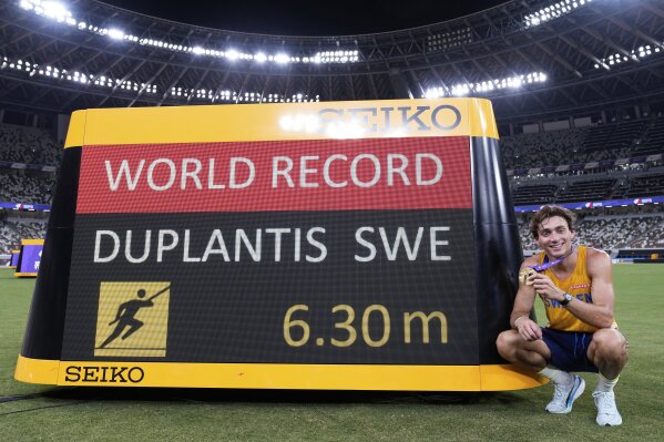 Duplantis Clears 6.30m to Break 14th World Record in Tokyo