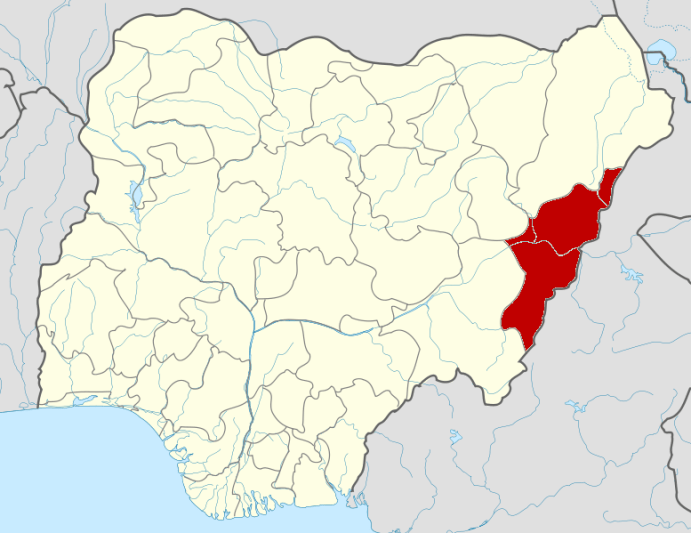 Nigeria Adamawa State map