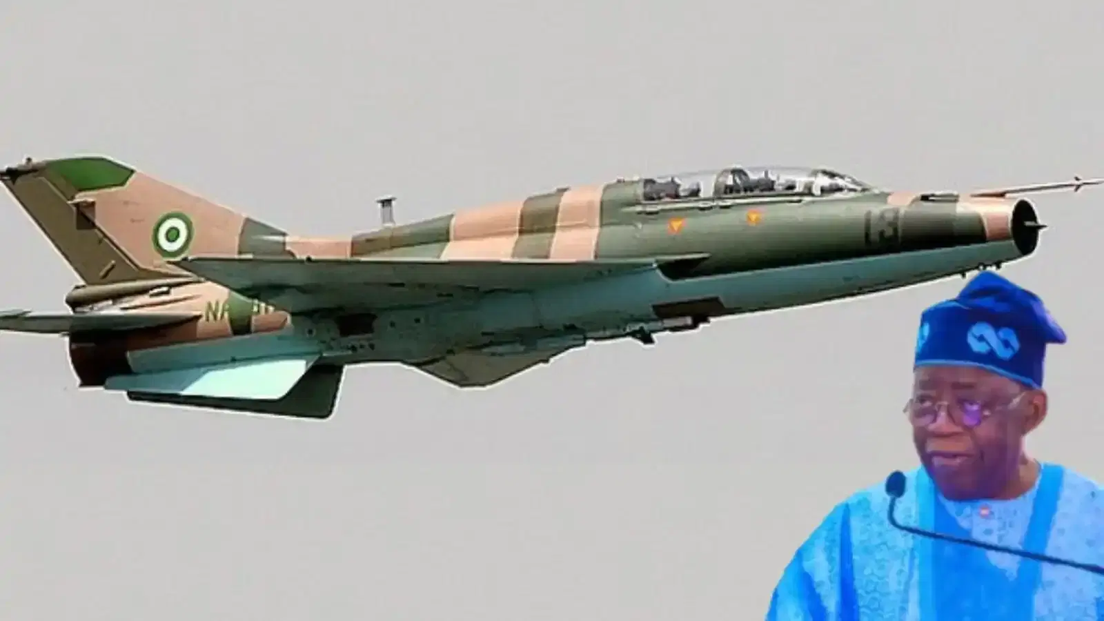 Tinubu inserted in fighter jets