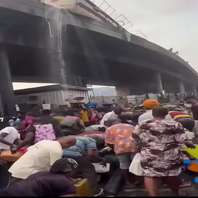 Fuel Tanker Overturns 800 x 800