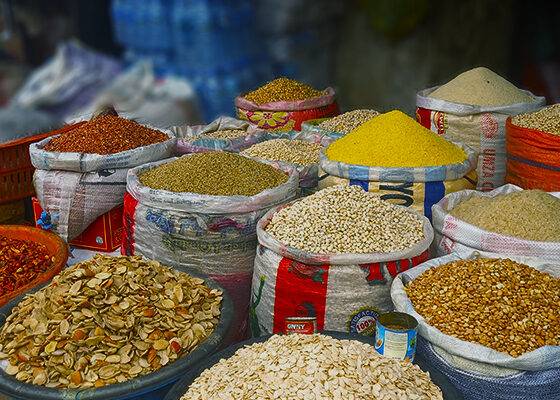 Food Items at Utako Market Abuja.