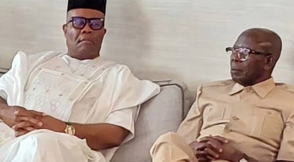 President of the Senate Godswill Akpabio and the lawmaker representing Edo North Adams Oshiomhole