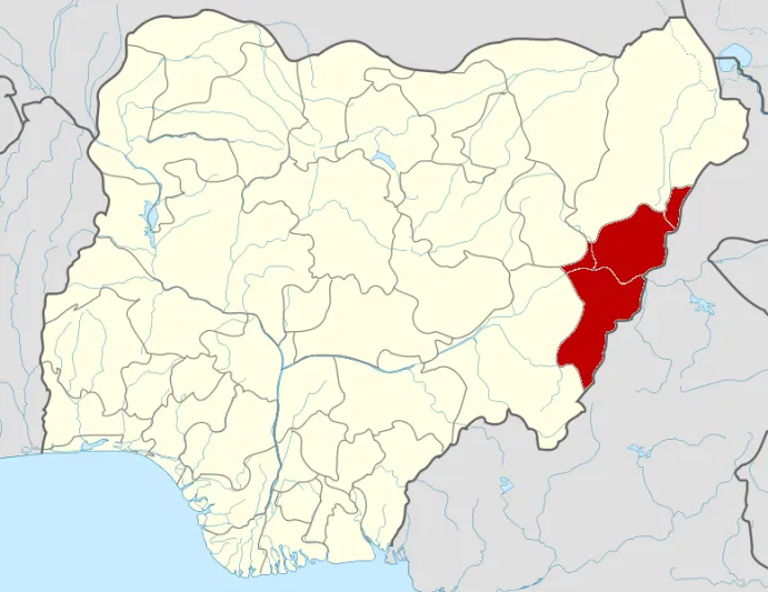 Nigeria Adamawa State map